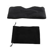 TOUISEDGI Comfortable Breathable Eye Mask Adjustable Blinder Blindfold Best Night Companion Black Grey for Men Women Kids Work Travel Home (Black)