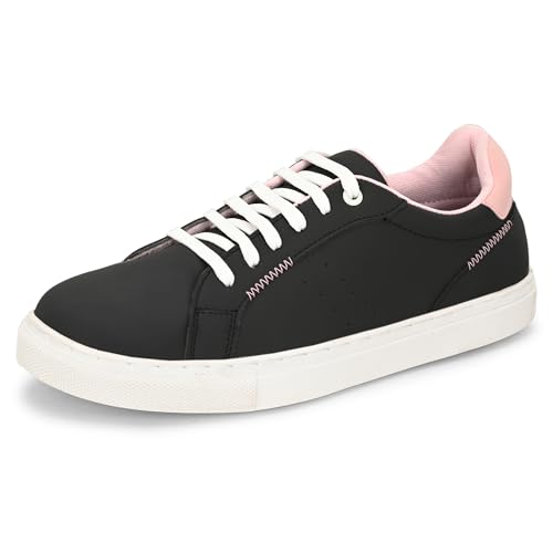 Image of Centrino Women Casual Shoes | Colorblock Sneakers with Ultra Soft Cushion Lace-Up Shoes All-Day Comfort | Trendy & Lightweight Design | Low Top Flat Sole(7611)