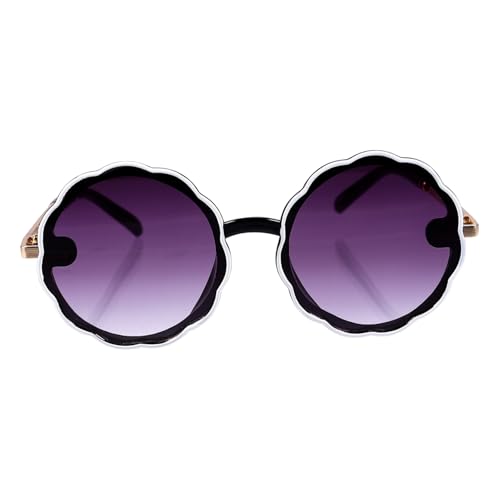 SAFIGLE 1pair Round Frame Boys and Girls Sunglasses Eye Shades for Boys and Girls for Spring and Outdoor Activities Comfortable Nose Design - Main Image