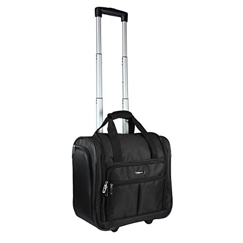 Dejuno Lightweight Underseat 15-Inch Carry-On Rolling Luggage, Black2