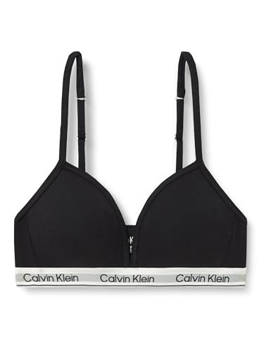 Calvin Klein Girls’ Triangle Bralette, Black (Pvh Black), 8-10 Years