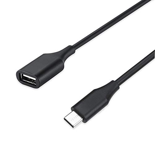 Perixx PERIPRO-403 Adaptateur USB C Mâle vers USB A Femelle, Longueur de 30 cm, pour Smartphones, Tablettes, Ordinateurs Portables - Noir