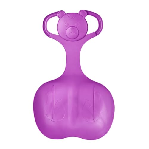 Zxpjkyu Toboggan Snow Sled with Handle, Heavy Duty Design for Sand and Grass Sliding, Suitable for All Ages, Purple
