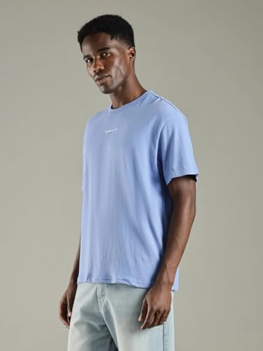 Image of Solid Relaxed Fit Cotton T-Shirt