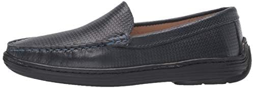 Driver Club USA Unisex Kids Boys/Girls Leather San Diego Loafer, Navy Nappa Stamp, 1 M US Little | Image 7
