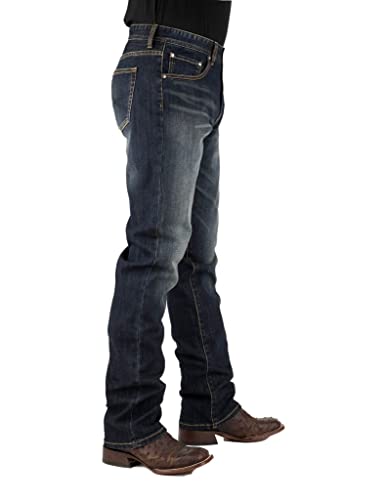 Stetson Western Jeans Mens Straight 36 x 34 Blue 11-004-1210-8001 BU2