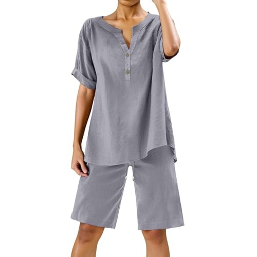 Survêtement femme ensemble d'été gris S résout le dilemme entre confort et élégance