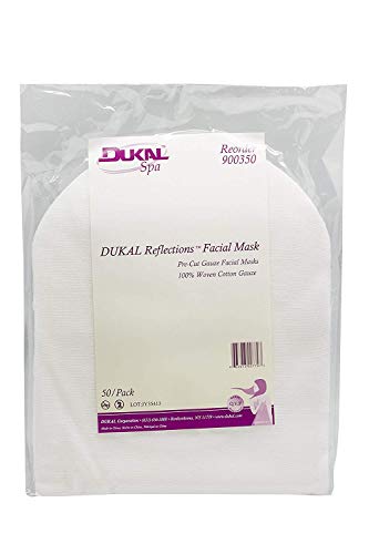 Dukal Reflections Pre Cut Gauze Face Mask, White, 50 Count
