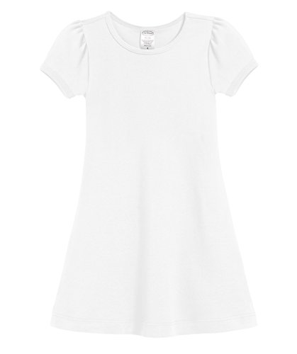 Soft Cotton Girls Dress with Puff Sleeves by City Threads