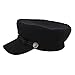 Brcus Women Yacht Captain Sailor Hat Newsboy Cabbie Baker Boy Peaked Beret Cap Black