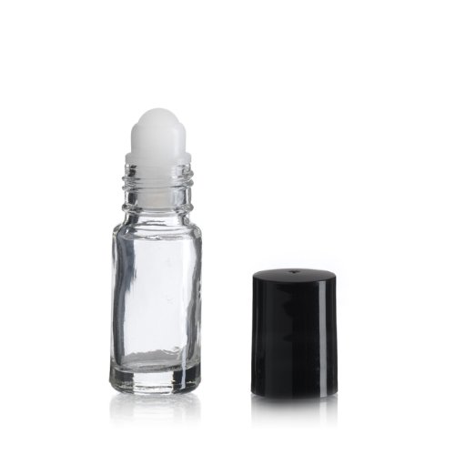 Premium Vials B18-24 Clear Roll-on with Cap, 1/6 oz Capacity (Pack of 24)