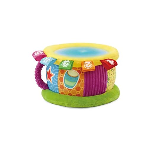 VTech Tambor Luces mágicas | Juguete para bebé +6 Meses | Bilingüe español-inglés | Más de 100 Canciones, melodías, Frases y Sonidos | Versión ESP | Multicolor, Color, único (3480-612547)