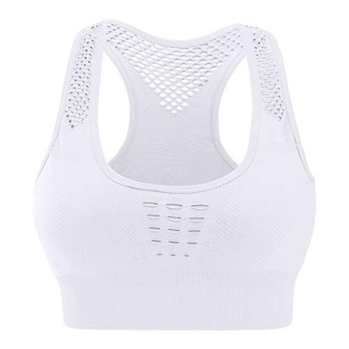 Lookatool Women's Adjustable High-Impact Sports Bra Moving Comfort Women's Comfort Workout Sports Bra Low-Impact Activity Sleep Bras XL White