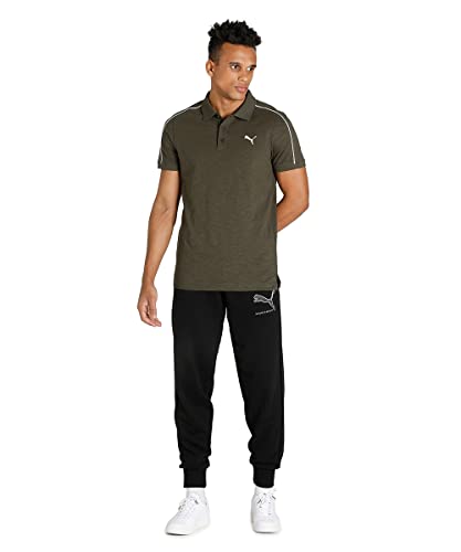 Image of PUMA Cotton Regular Fit Mens Black T-Shirt