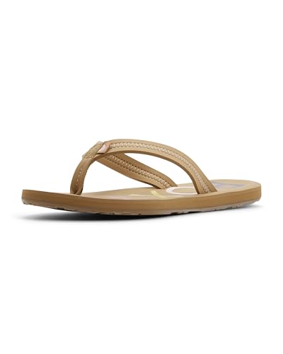 Roxy Women's Vista Flip Flop Sandal, Beige, 7