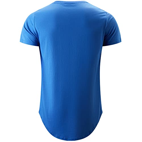 Image of KLIEGOU Men's 100% Cotton Longline T-Shirt, Pre-Shrunk Soft