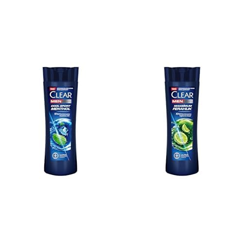 Clear Men Kepeğe Karşı Etkili Şampuan Cool Sport Menthol 350 ml ve Clear Men Kepeğe Karşı Etkili Şampuan Maksimum Ferahlık 350 ml