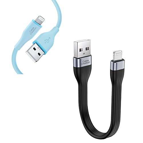 Bundle – 2 Items: 0.5Ft Short Lightning Cable + 6Ft Siliconelightning Cable #TOP22