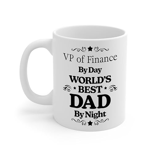 Father's Day Gifts for VP of Finance Mug - Fathers Day Funny Gifts for Coworker Staff Employee Head of Finance Manager Coffee Cup 11oz - Dad Husband Father in Law from Son Daughter