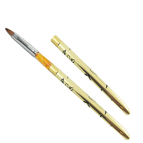 Acryl Steckpinsel Gr. 8 Gold Pinsel für Acrylmodellage Acrylpinsel Nagldesign Acrynägel Profi Pinsel – Bild 3