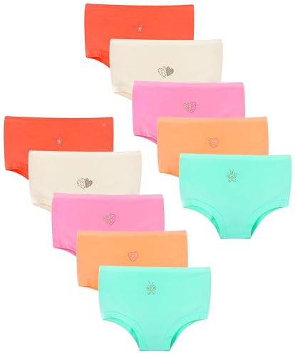 ® 10 Girls Cotton Rhinestone & Glitter Panties Underwear 2-15 Years