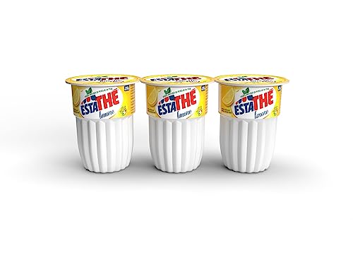 Estathé Limone - The Freddo con Vero Infuso di Foglie di The e Succo di Limone, Bevanda Analcolica Senza Glutine, 3 Bicchierini da 200 ml