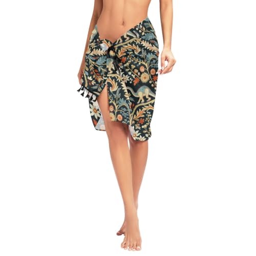 Bañador de mujer con control de silueta y estampado floral William Morris 4