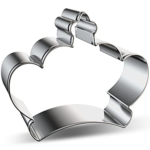 Large Size Crown Shaped Cookie Cutter, Stainless Steel Queen/King/Prince/Princess Crown Cookie Cutter, 4.6 Inches (Model 1) #TOP7