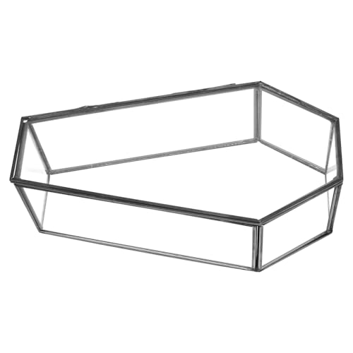 HOMSFOU Organizador De Joyas Gótico Con Tapa Abatible Joyero De Ataúd De Cristal Vintage Decorativo Para Halloween