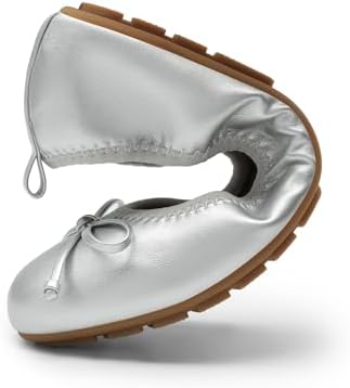 DREAM PAIRS Women’s Flats, Foldable Ballet Flats for Women, Bowknot Round Toe Comfort Light Weight Slip-On Dress Shoes