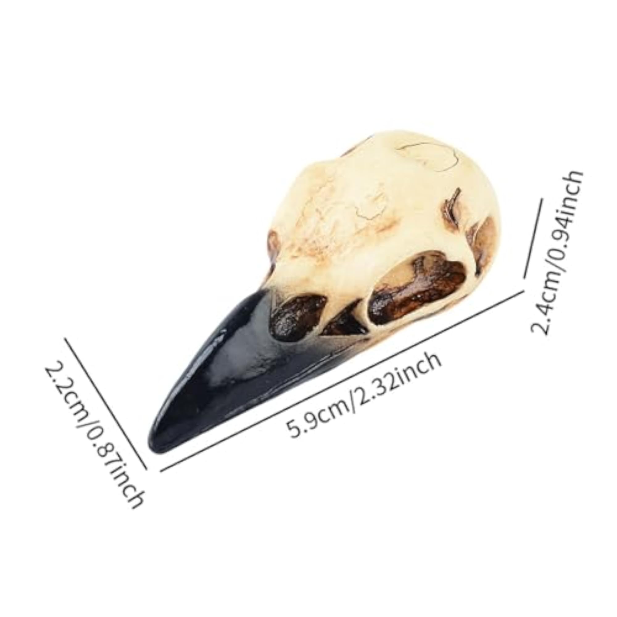 Halloween Raven Skull Decor Necklace, Spooky Accessory