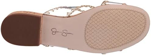 Jessica Simpson Women's Cabrie Flat Sandal, Clear/Natural, 5.5 | Image 3