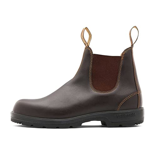 Blundstone 550 Unisex Chelsea Boots, Premium Water Resistant Leather with a Cushioned Midsole and Elastic Side For Men and Women, Walnut Brown 6 AU2