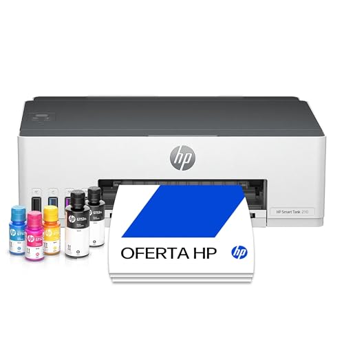 Impressora HP Smart Tank 210 com Tanque de Tinta Colorida - Com Wi-Fi - USB 2.0 de alta ve...