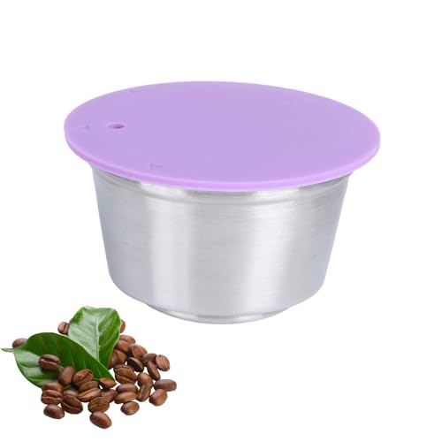 Capsule de café en acier inoxydable réutilisable et rechargeable pour cafetière Dolce Gusto, violet