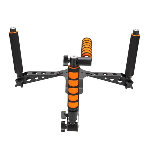 Image of Pomya Anti Shake Camera Shoulder Support | Modular Expansion Rig for DSLR Camcorder, Adjustable Aluminum Alloy Stabilizer with Foldable Handle