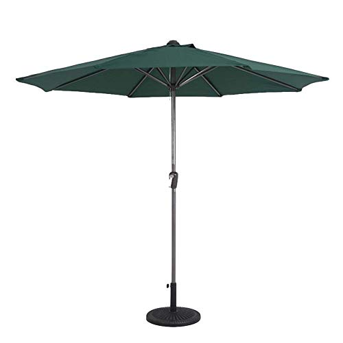 Parasol de patio étanche 2,7m à manivelle sinueuse anti pluie