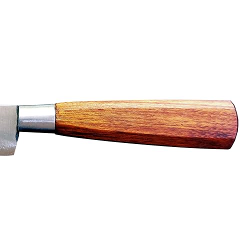Image of AMINUS Brand - Handmade Premium High Carbon Steel 8.5 inch Blade Chef's Knife, Silver (Wooden Handle)