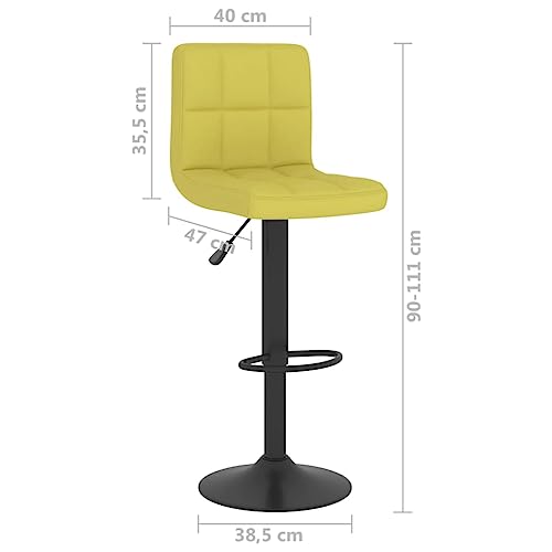 Tabouret de bar en tissu vert pivotant confortable avec repose-pieds pour remplacer vos vieux sièges - 3