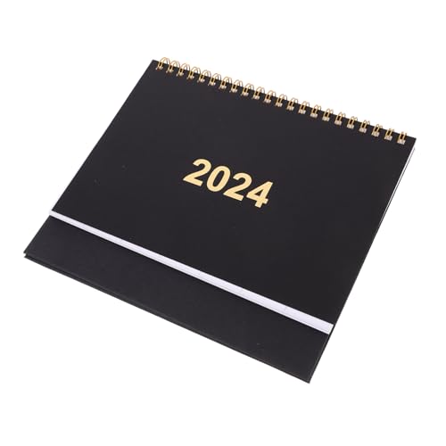 DECHOUS 年無印風シンプル卓上カレンダー 厚手製スタンド付きデスクプランナー 毎月の予定管理に ホームオフィス用記念日誕生日リマインダ