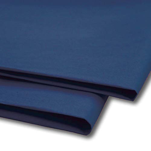 Sabco - Papel de seda, 100 hojas, papel de regalo, sin MG ni ácidos, tamaño de 50 x 75 cm, papel para envolver, decorativo y papel de corte para manualidades 20 x 30' azul oscuro