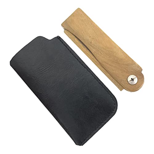 HONMEET Ergonomic Wooden Beard Comb Fine Tooth Pocket Comb Set Hair Accessory Beard Men's Beauty