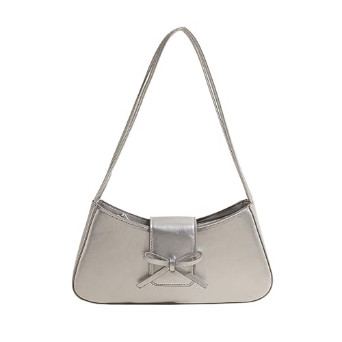 Image of Shoulder Bag for Women Coquette Bow Purse | Y2K Trendy, PU Leather, Small Cute Bag, Mini Hobo Handbag