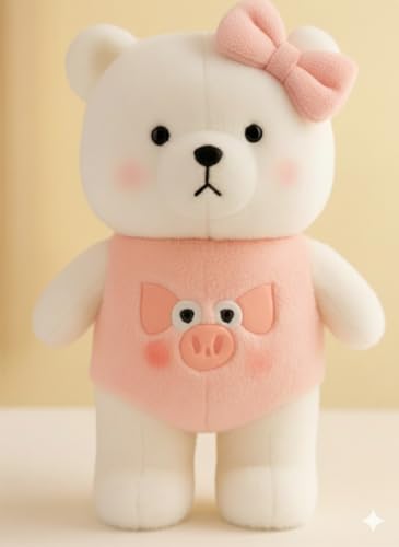 Image of Cuddly Teddy Bear Plush Soft Toy for Baby Girl Pink Bow Cute Soft Toys, Soft & Huggable Fabric Home Decor Boys and Girls Great Birthday Giftt, Valentine Day Gift, Teddy Day Gift (30 Cm, Blue),