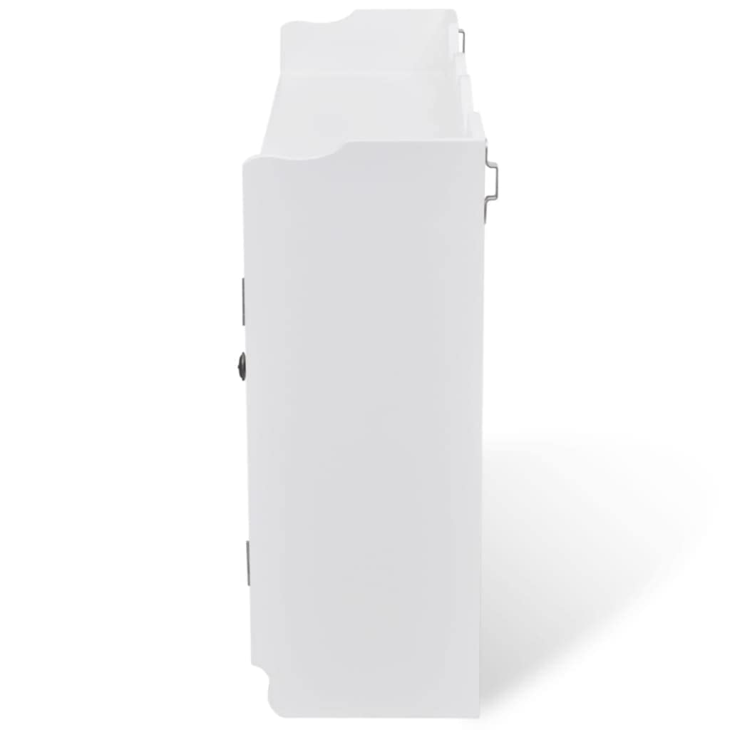 vidaXL Vitrine Murale Invisible avec étagère de Livre/DVD/Verre en MDF Blanc