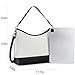 Large Capacity Hobo Bag for Women,Tote Crossbody Purse Handbag with Zipper Pockets for Work Travel Gym Commute, Gift Idea (White & Black)