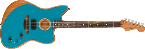 Fender Acoustasonic Jazzmaster Ocean Turquoise · Guitare électrique - Les Beatles, Paul McCartney, John Lennon, RIngo Starr, George Harrison Fender Acoustasonic Jazzmaster Ocean Turquoise · Guitare électrique