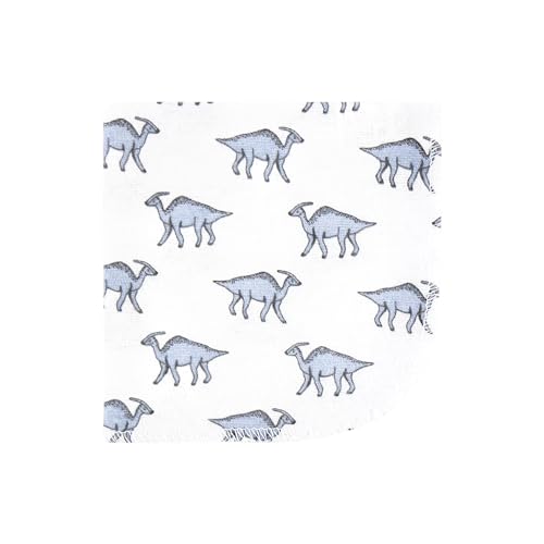 Image of Hudson Baby Unisex Baby Flannel Cotton Poly Washcloths, Boy Dino World 12Pk, One Size
