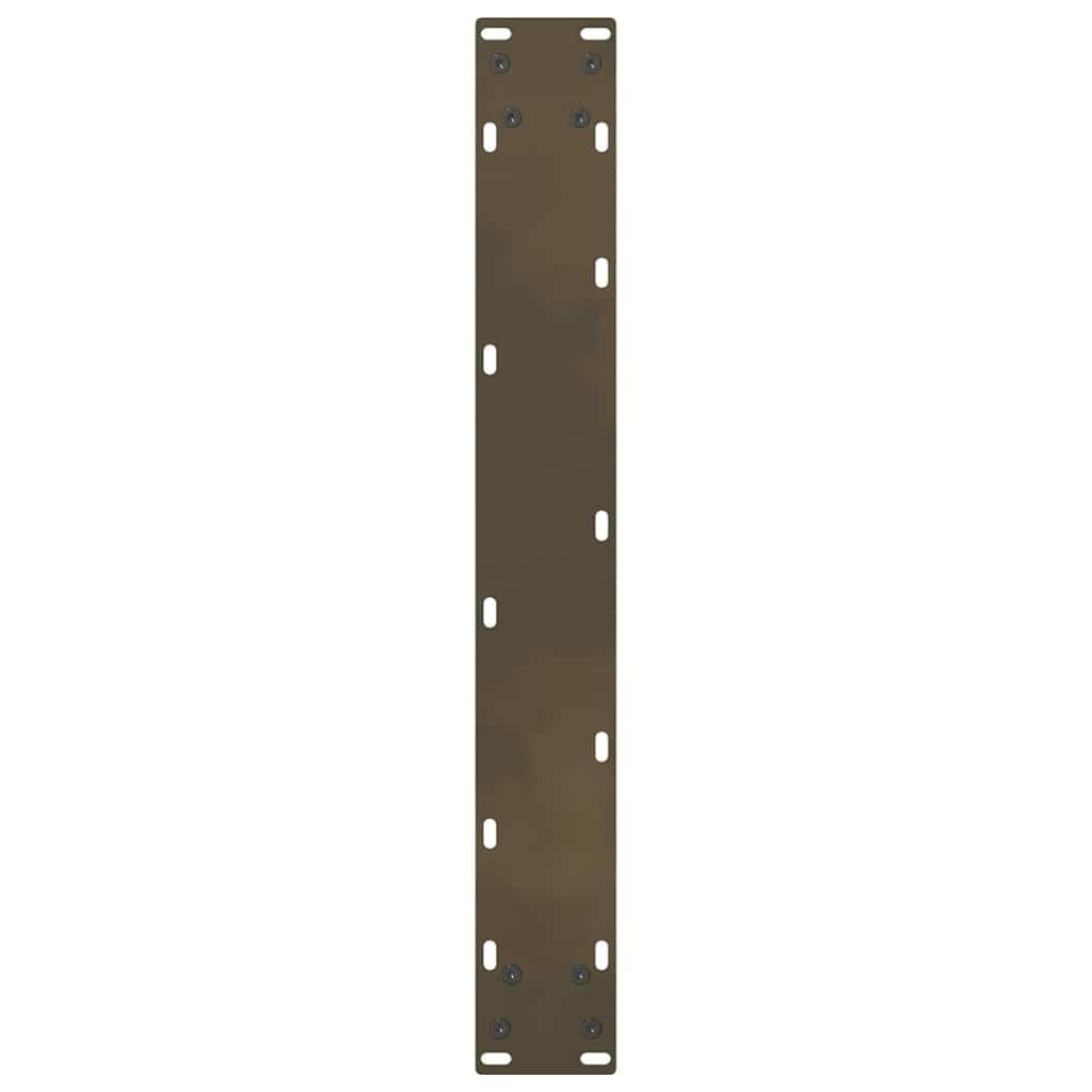 Mesa de bar patas de acero natural, 2 unidades, 60 x 110-111 cm, acero con recubrimiento en polvo, pies de nivelación ajustables, para mesas de pie, construcción robusta