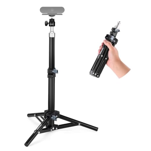 NEEWER Webcam Stativ Stand, Mini Kamera Tisch Stativ mit Handyhalterung, Desktop Tripod kompatibel mit iPhone Logitech Anker Emeet Webcam Ringlicht für Videoaufnahmen Live Streaming Zoom Anrufe, ST45B